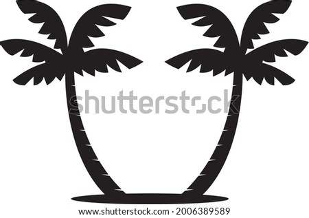 Palm trees silhouette. Vector illustration.