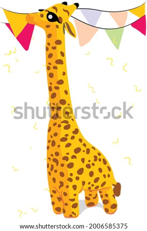 vector art  children's toy giraffe
