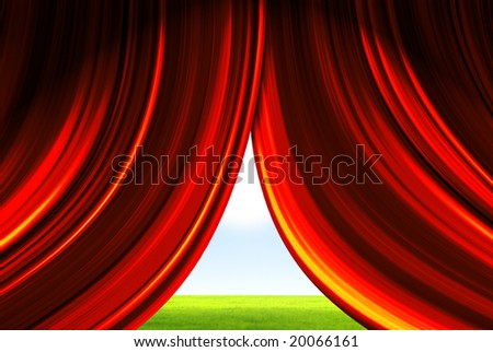 theatre curtain illustration