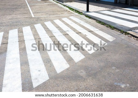 Zebra crossing on the street.