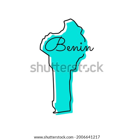 Map of Benin Vector Illustration Design Template.