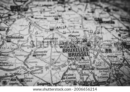 Brussel on the Europe map