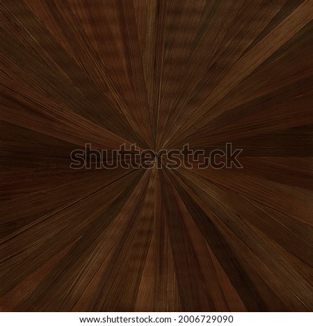 Dark brown straw marquetry in starburst pattern isolated Royalty-Free Stock Photo #2006729090