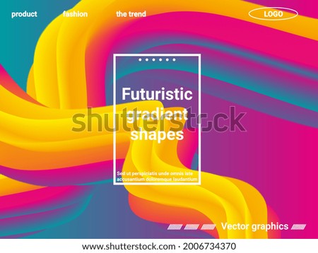 Futuristic abstract background. Abstract 3d cover with bright gradient. Futuristic concept. Abstract background with bright gradient and light effect.