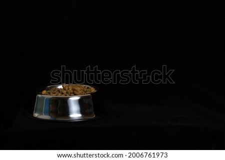 picture of a dish with dog food