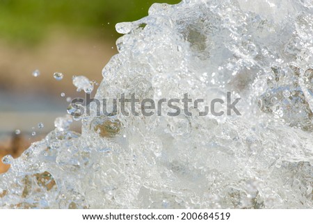 splashes of water in nature