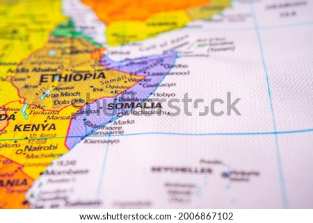 Somalia on map travel background texture Royalty-Free Stock Photo #2006867102