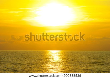 Fantastic sunset over the sea  