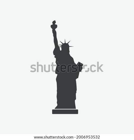 Statue of Liberty Flat Vector Icon