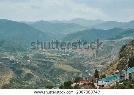  Gunib village, rural locality and the administrative center of Ghunib District of the Republic of Daghestan. Royalty-Free Stock Photo #2007003749