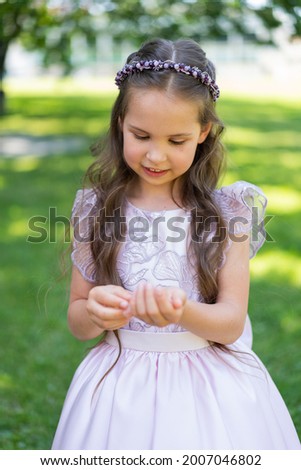 girl in a dress  in the park