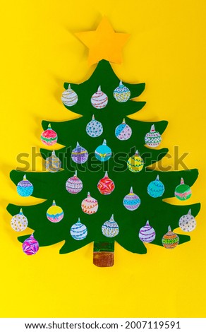 Handmade christmas tree using cardboard
