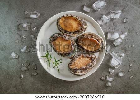 Fresh seafood abalone from the sea Royalty-Free Stock Photo #2007266510