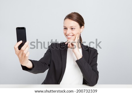 Businesswoman selfie