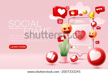 I like this, with lots of icons, chat for people to communicate. Vector illustration Royalty-Free Stock Photo #2007333245