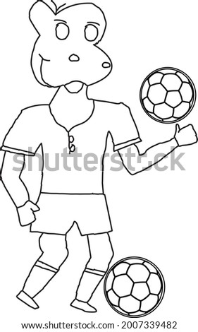 Cute and Unique Animal Football coloring pages