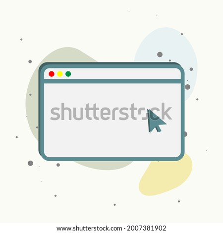 Vector icon  browser on multicolored background