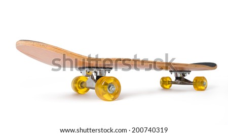 Skateboard deck on white background, isolated path included 