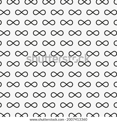 Infinity signs pattern, color black on white