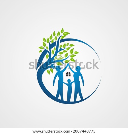 Vector Family Happy In Nature Logo