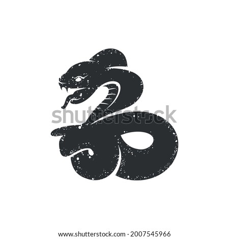 snake logo, being wrapped around black