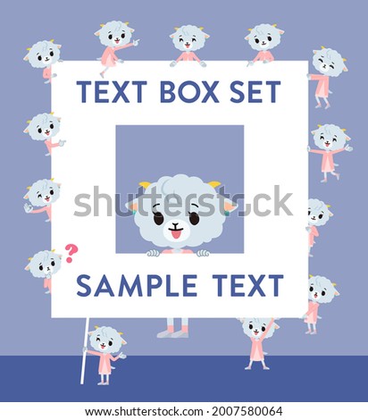 A set of Sheep girl with a message board.It's vector art so it's easy to edit.