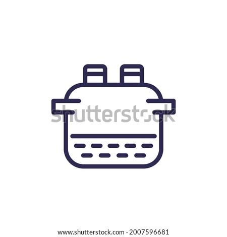 septic tank line icon on white