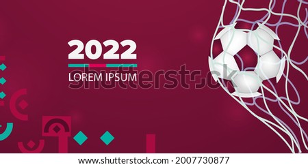 Football Tournament, Football Cup, Background Design Template, Vector Illustration, 2022 Royalty-Free Stock Photo #2007730877