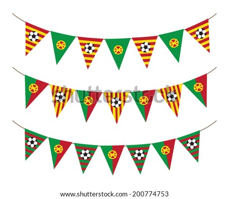 Portugal soccer flag garland