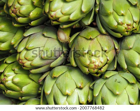 Artichokes filling the frame of a picture