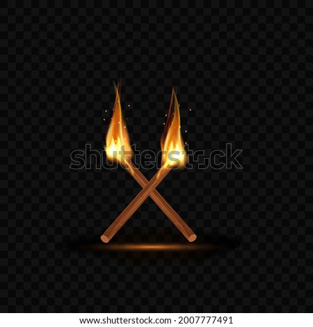 bonfire symbol illustration on isolated
