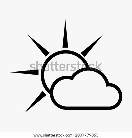 Weather icons on white background. Vector illustration for computer, web and mobile app