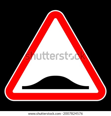 Speed bump Road  vector sign. Isolated traffic symbol design.  Royalty-Free Stock Photo #2007824576