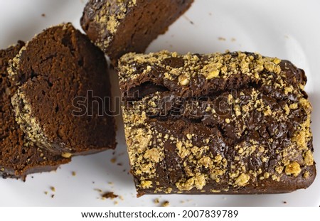 image of delicious birthday cake on a plate