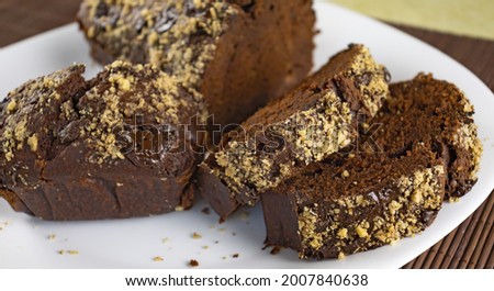 image of delicious birthday cake on a plate