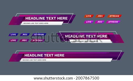 lower third vector design with modern. headline breaking news banner background template. Royalty-Free Stock Photo #2007867500