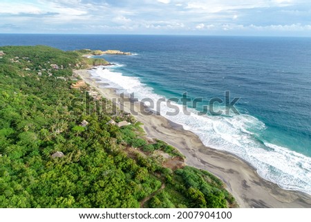 aerial photo of oaxaca beaches in the pacific