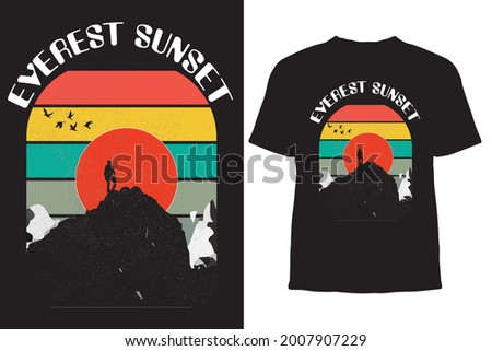 Everest sunset T shirt Design 