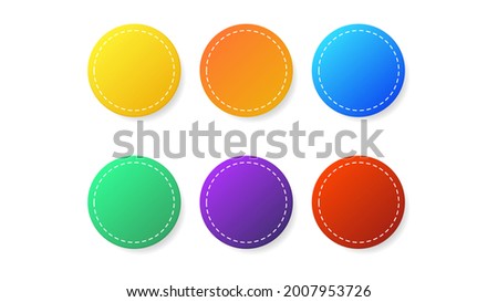 Beautiful gradient circles for inserting text ,  isolated on white background , Illustration Vector EPS 10