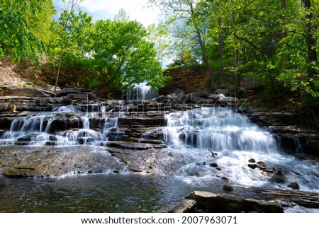 Waterfall in Bella Vista, Arkansas Royalty-Free Stock Photo #2007963071