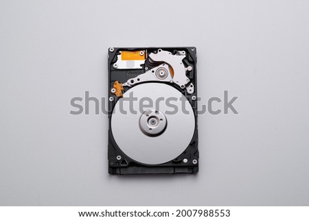 Hardisk drive or storage hardisk on white background