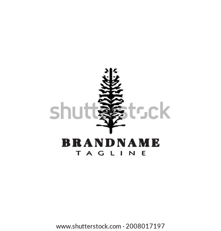 araucaria tree logo icon design template modern vector illustration