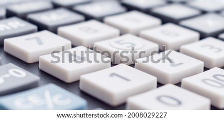 Calculator keyboard. Soft focus. Business and financial concept
