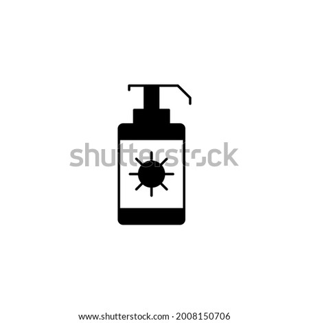 Lotion sunblock icon, sunscreen icon in solid black flat shape glyph icon, isolated on white background 