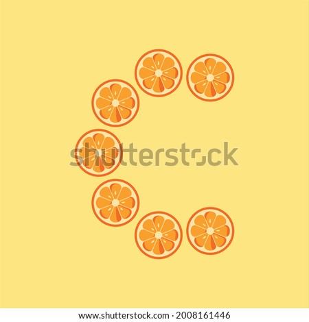 Vitamin C Seamless Pattern Vector Illustration