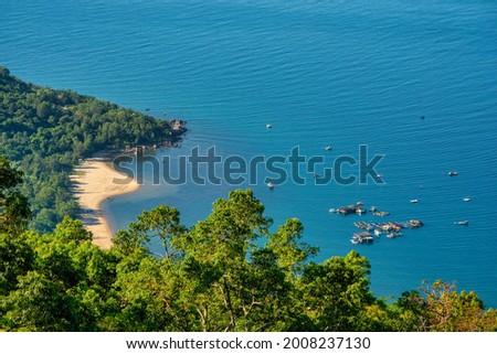 Beach at Son Tra peninsula, Da Nang, Vietnam from view point