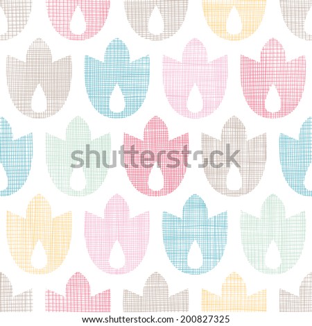 Abstract textile geometric tulips colorful seamless pattern background