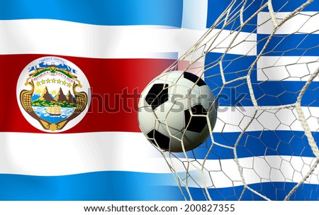 Soccer 2014 ( Football ) Costa Rica and Greece