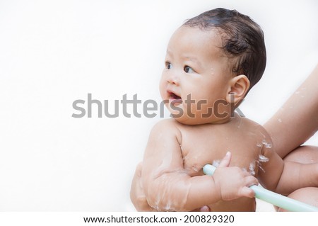 baby bath child fun