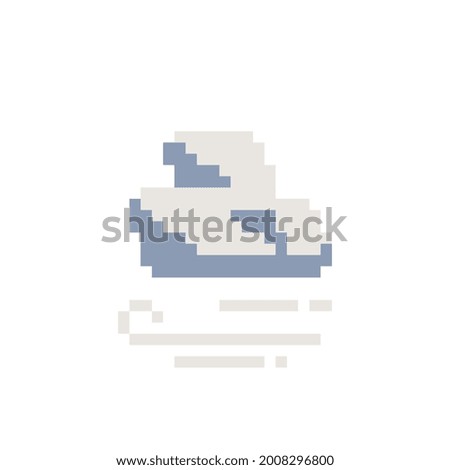 Windy weather pixel art icon. Сloud sign. wind symbol for your web site design, logo, app, UI. Vector illustration isolated on white background.